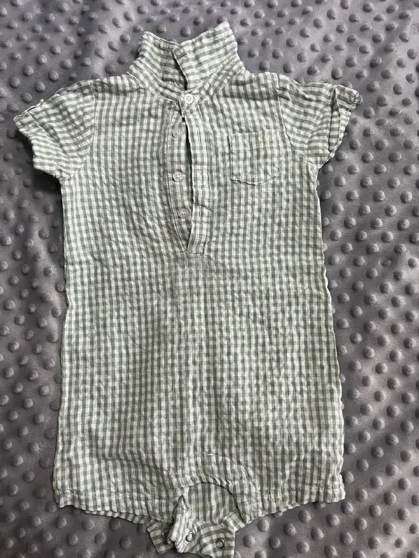 Ромпер-піжама M&Co для дитини 9-12 місяців (80 см) зелений