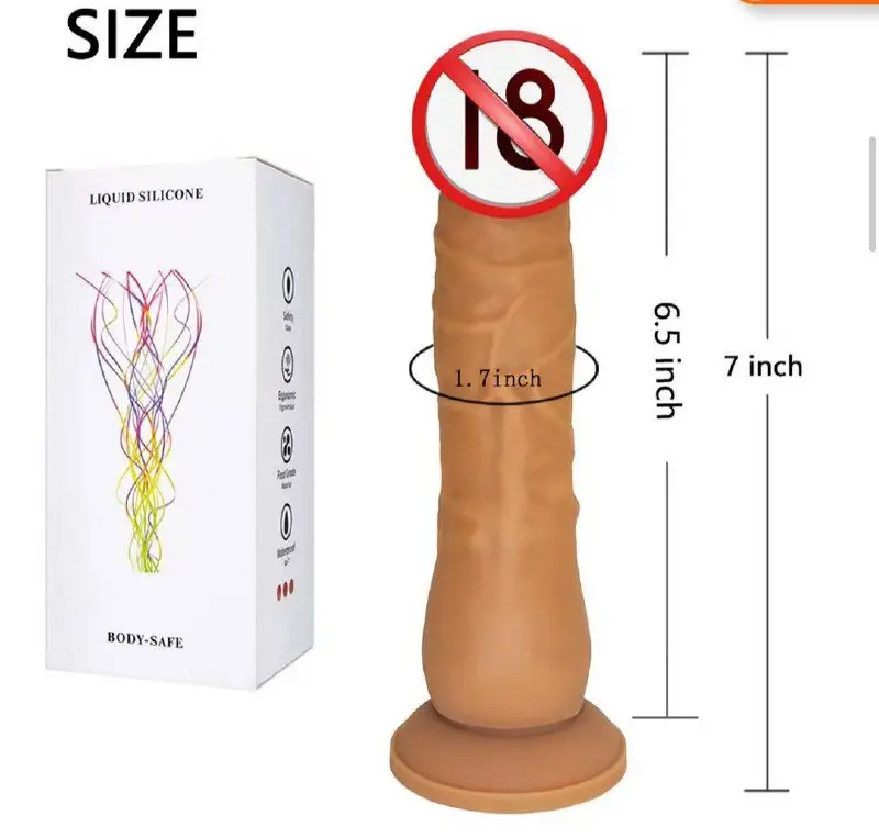 Фалоімітатор Real Feel Liquid Silicone 6.5" з присоскою — фото 3