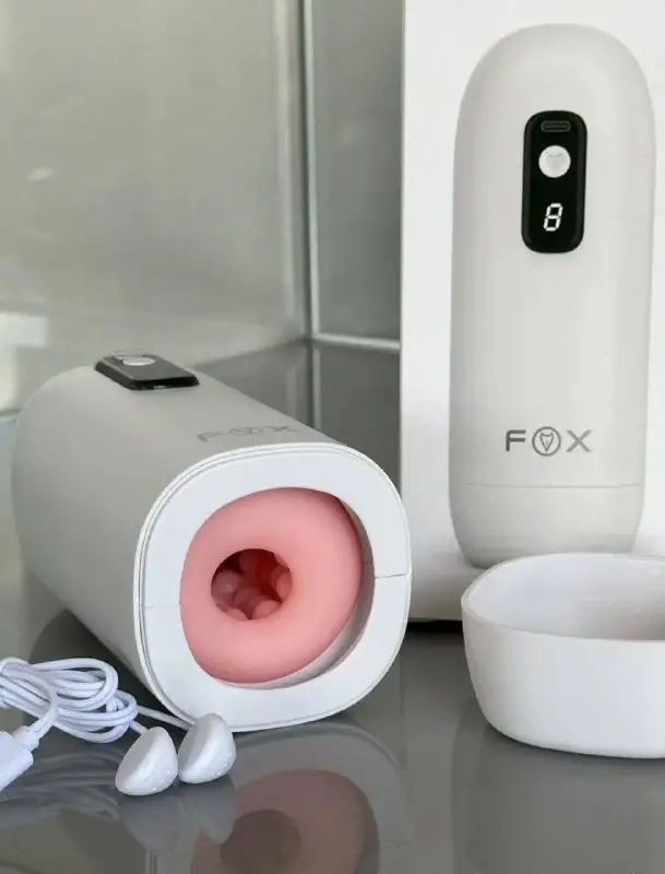 Чоловічий мастурбатор FOX з ефектом всмоктування, 8 режимів, USB — фото 2