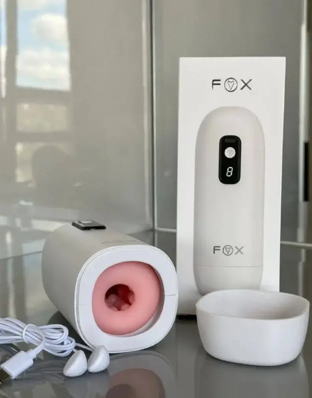 Чоловічий мастурбатор FOX з ефектом всмоктування, 8 режимів, USB — фото 3