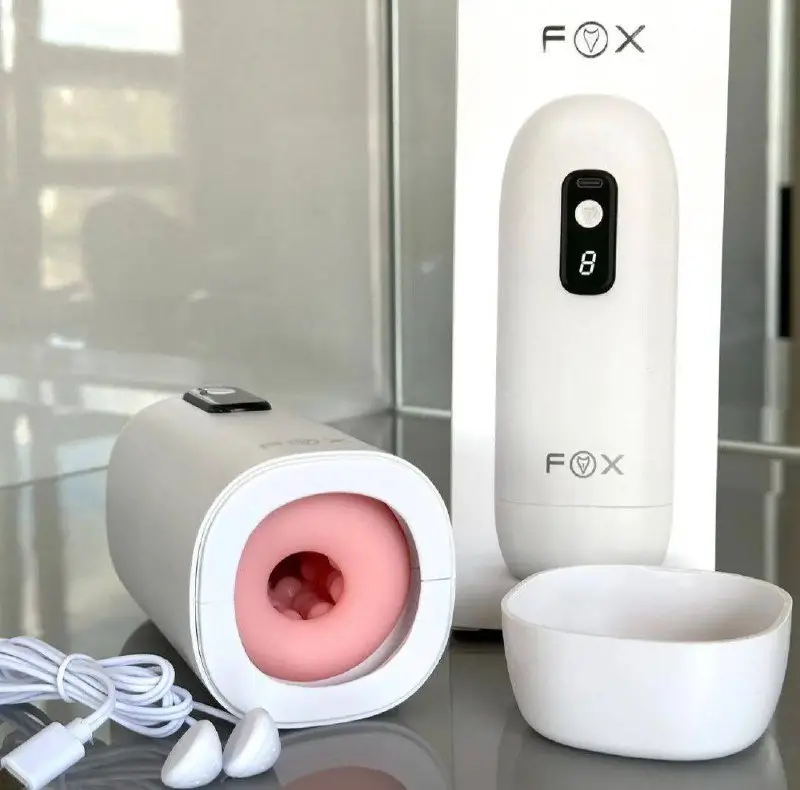 Чоловічий мастурбатор FOX з ефектом всмоктування, 8 режимів, USB — фото 5