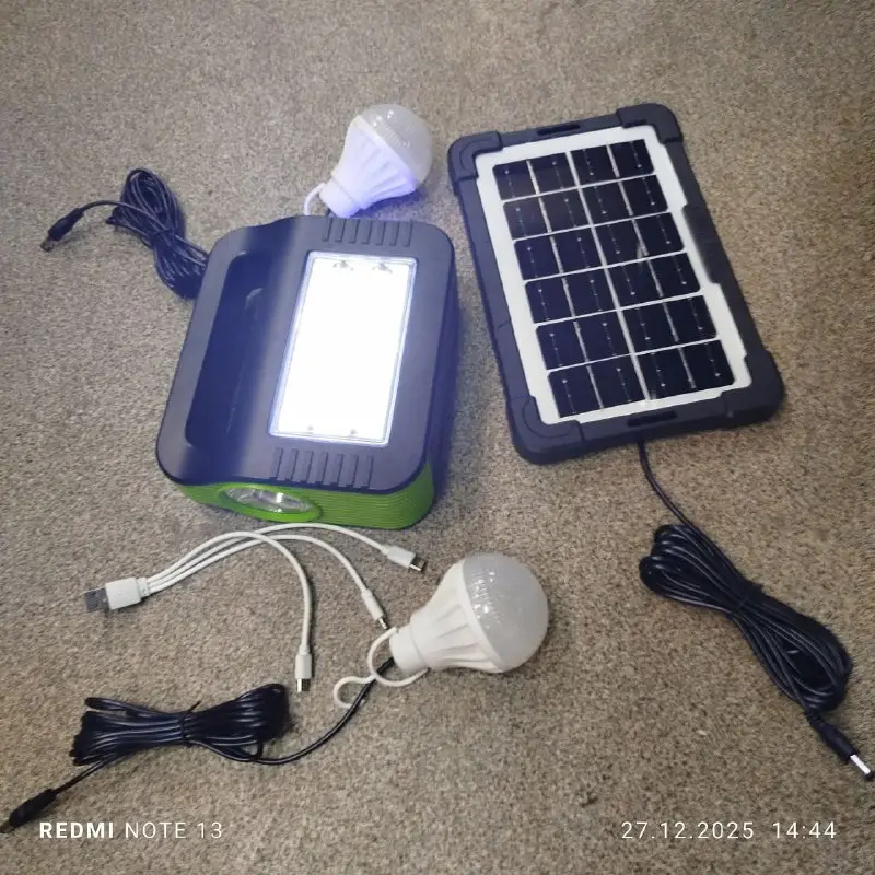 Зарядна станція-ліхтар Solar Lighting System 80W з сонячною панеллю — фото 3