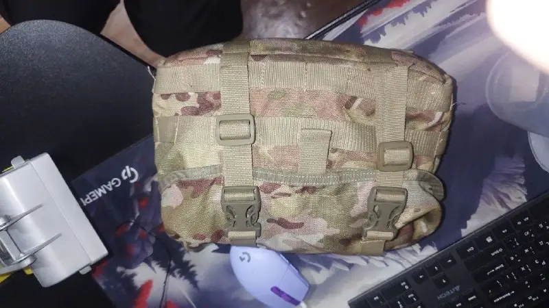 Військовий підсумок сухарка Multicam та шкіряна кобура ПМ