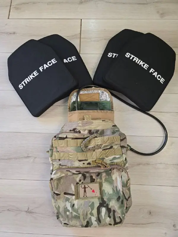 Тактичний рюкзак CORDURA 8л Multicam з гідратором 2л та термосумкою MOLLE