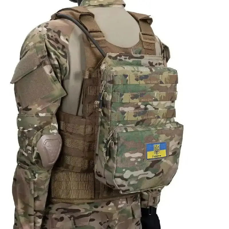 Тактичний рюкзак CORDURA 8л Multicam з гідратором 2л та термосумкою MOLLE — фото 4