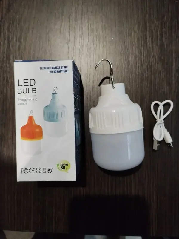 Акумуляторна LED лампа LihangStar JW521 з USB зарядкою та гачком — фото 2