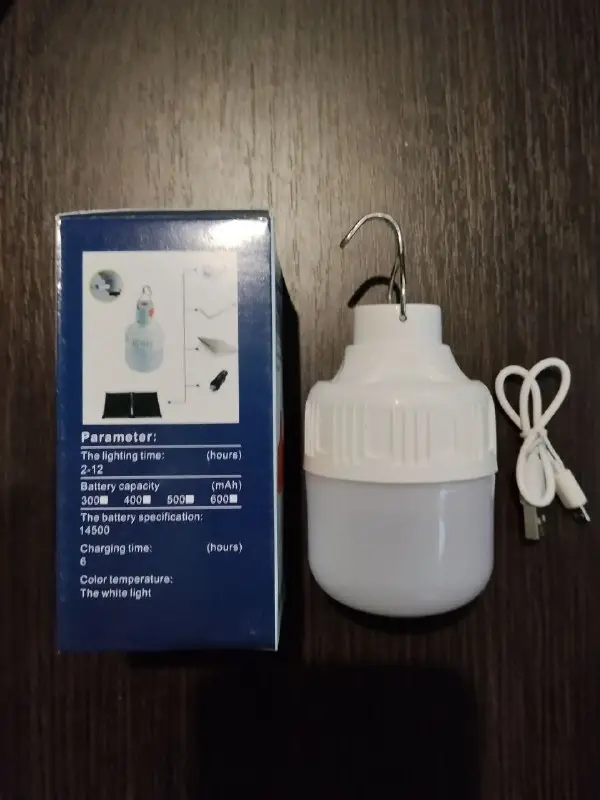 Акумуляторна LED лампа LihangStar JW521 з USB зарядкою та гачком — фото 3