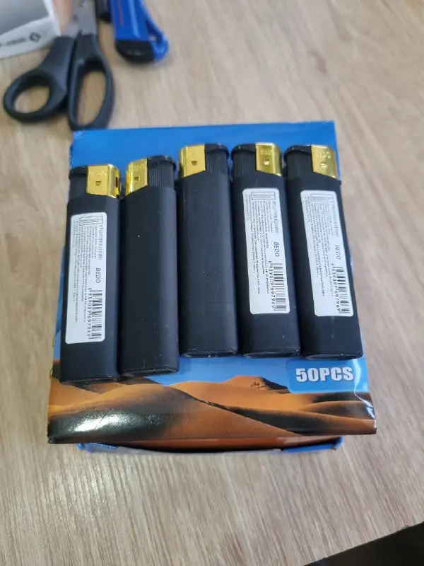 Запальничка газова BEDO з клапаном для дозаправки, 50 шт (1 блок)