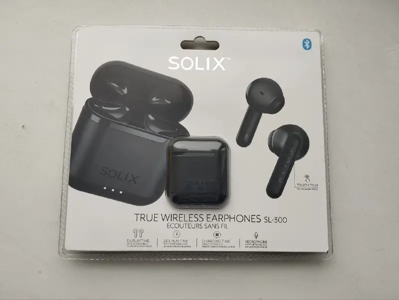 Бездротові навушники Solix SL-300 Black Bluetooth 5.4