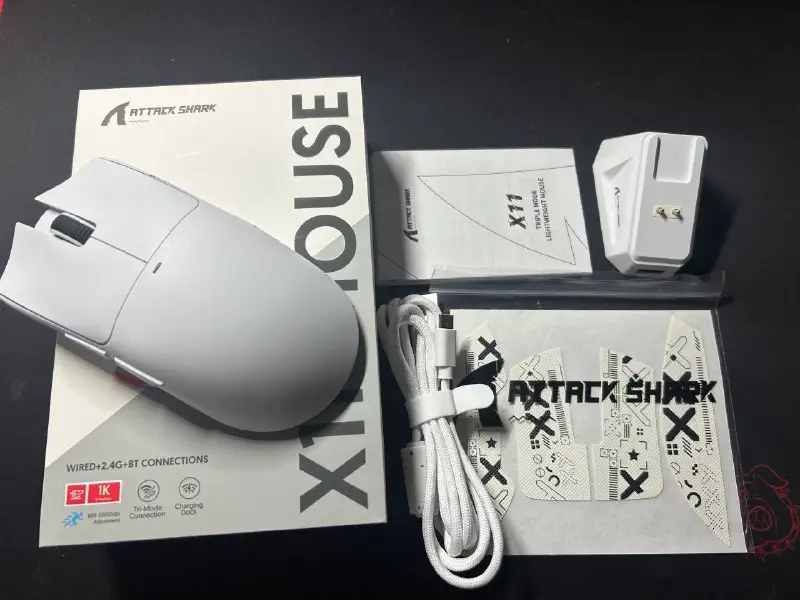 Ігрова мишка Attack Shark X11 White Wireless 22000 DPI