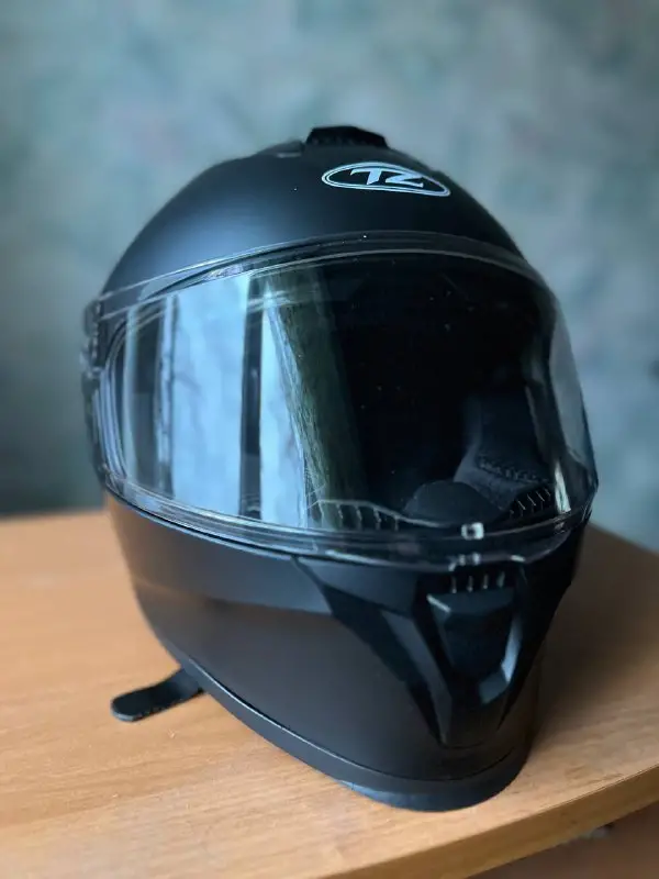 Мотошлем TZ Helmet FMVSS 218 DOT черный матовый, размер S (55-56) — фото 4