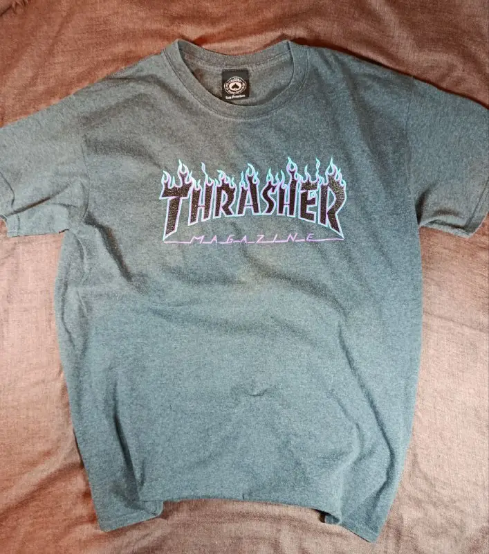 Футболка Thrasher Magazine Flame Logo Grey L