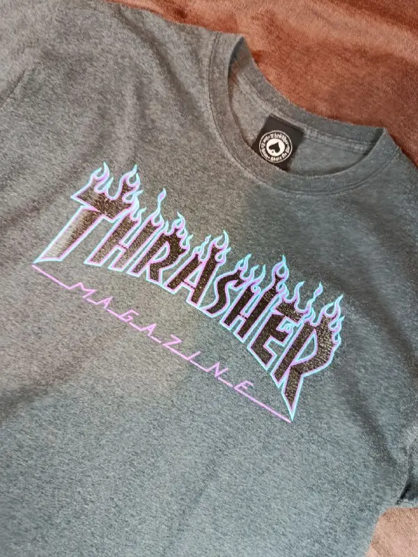 Футболка Thrasher Magazine Flame Logo Grey L — фото 2