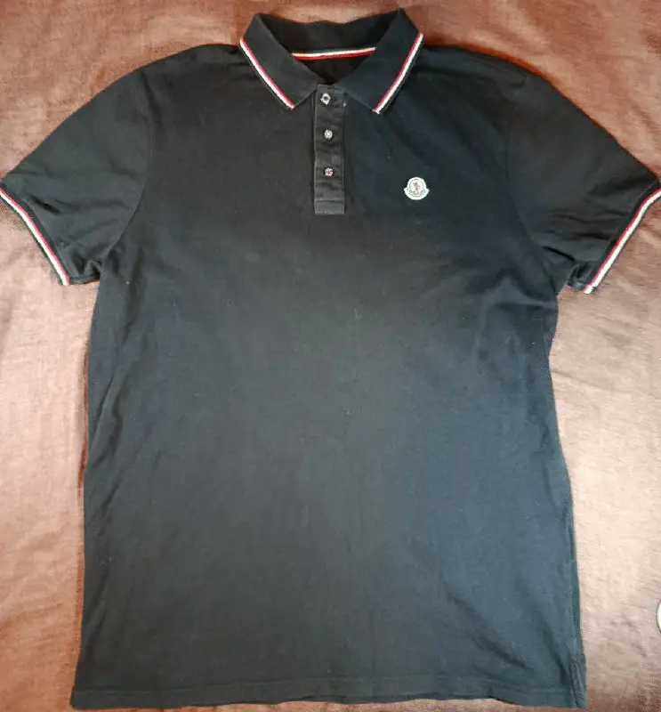 Чоловіче поло Moncler Maglia Polo чорне розмір L