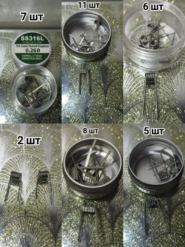 Вата BP Mods Pro Cotton 3mm и Спирали Tri-Core Fused Clapton 0.26Ω
