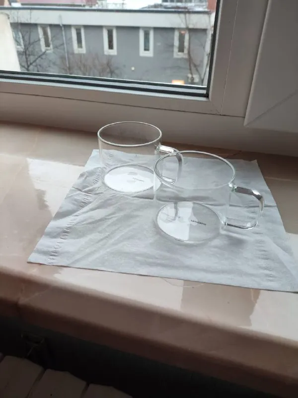 Чашки скляні Samadoyo CP-02 150ml прозорі (2 шт)