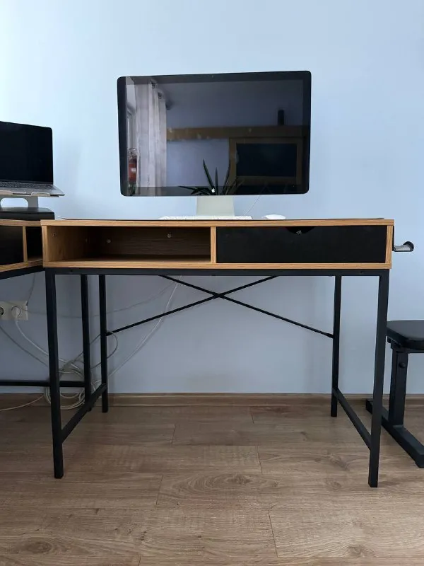 Стіл письмовий JYSK TRAPPEDAL 48x95 см дуб/чорний