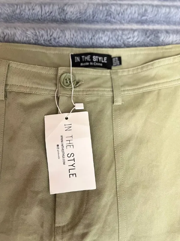 IN THE STYLE Штани карго-палаццо хакі Розмір 16 L-XL — фото 2