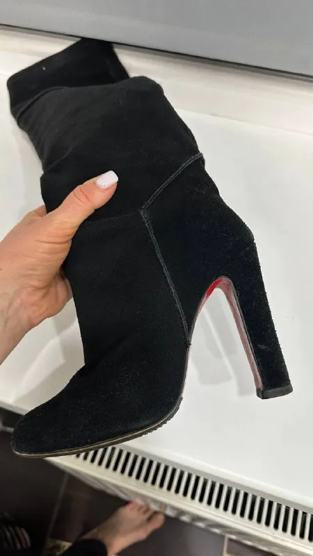 Ботфорти італійські натуральна замша 36.5 розмір