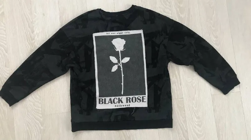 Світшот Black Rose Hollywood L та шкіряні рукавиці BMW Чорні — фото 2