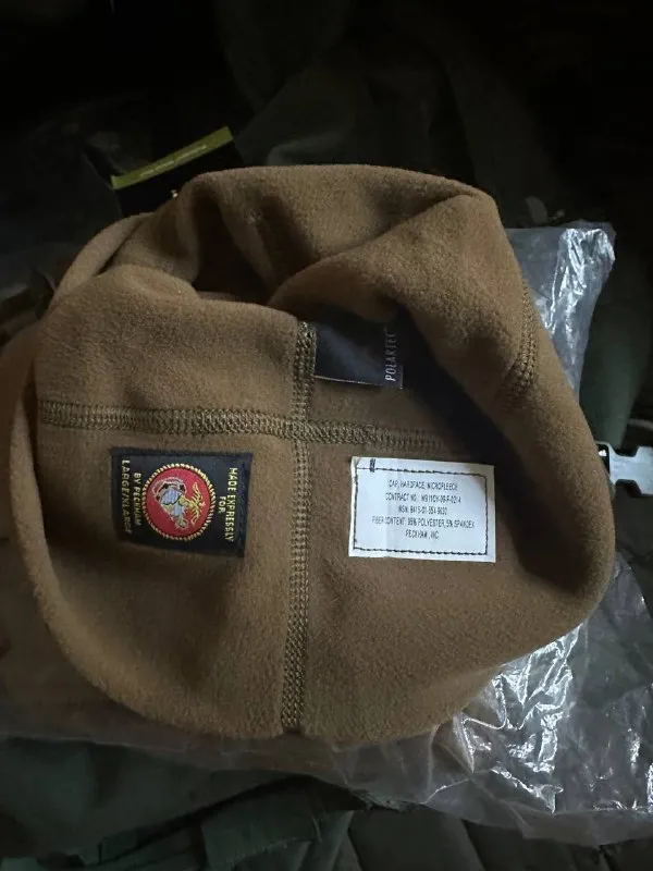 Шапка USMC Polartec Wind Pro Hardface Fleece Coyote Brown L/XL — фото 3