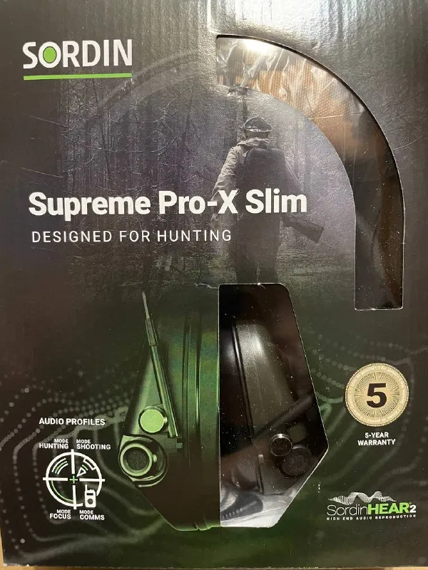 Активні навушники Sordin Supreme Pro-X Slim + адаптери та мішок