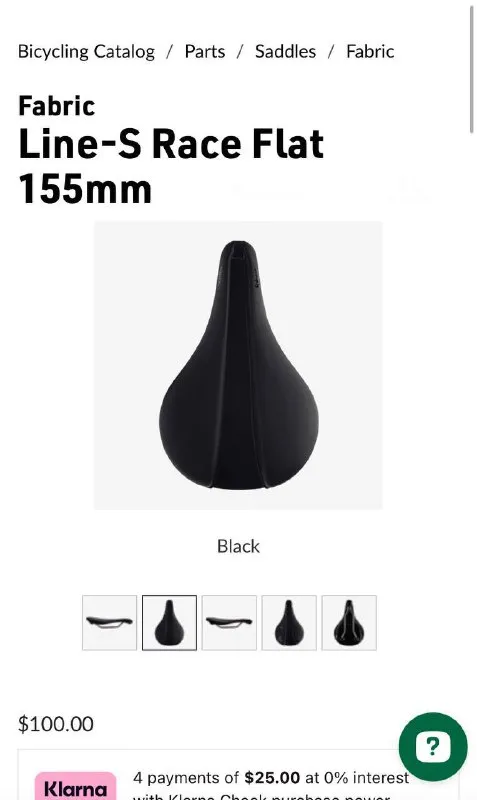 Сідло Fabric Line-S Elite Flat 155mm Black