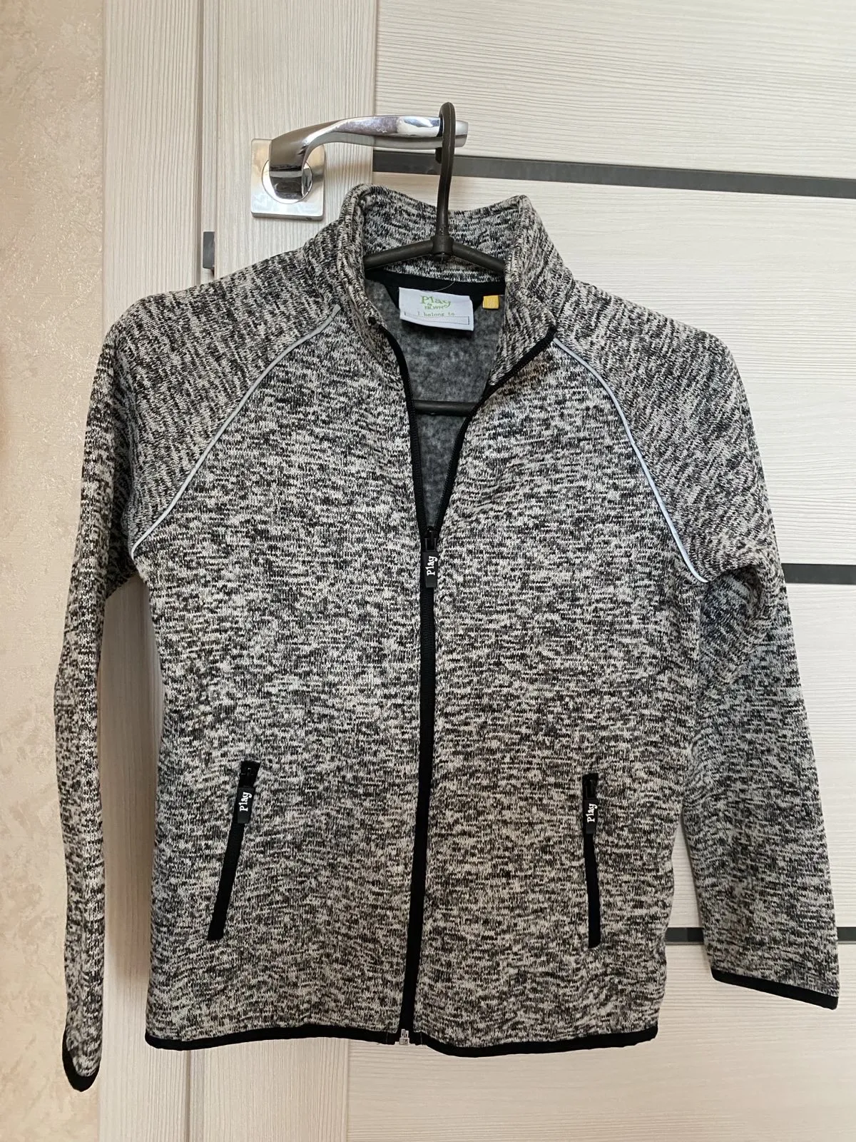 Флісова кофта Pley дитяча 134/140 сіра з блискавкою