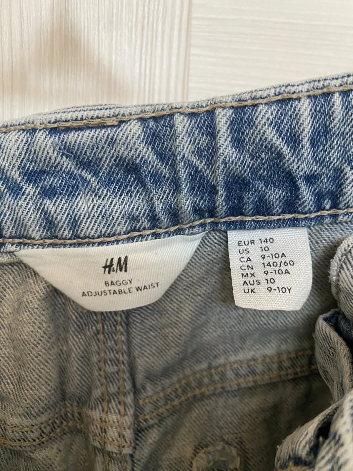 Джинси H&M Baggy дитячі  140, світлі — фото 3