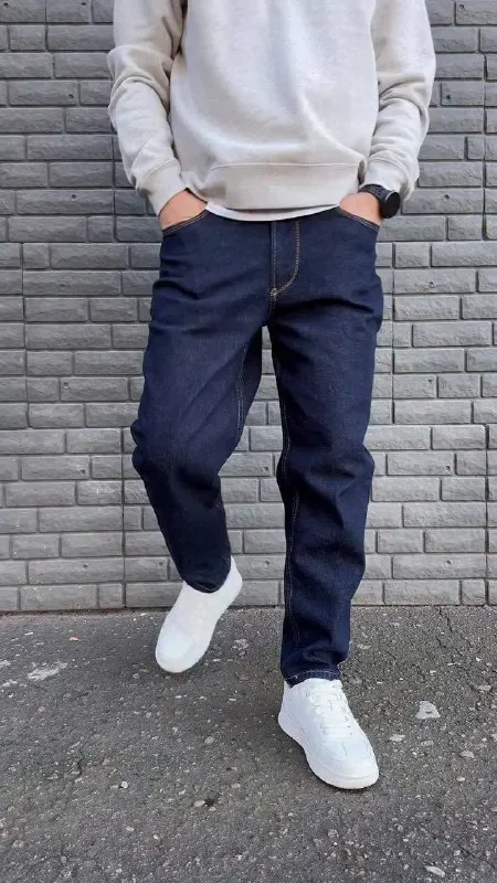 Джинси MOM Difransel чоловічі темно-сині