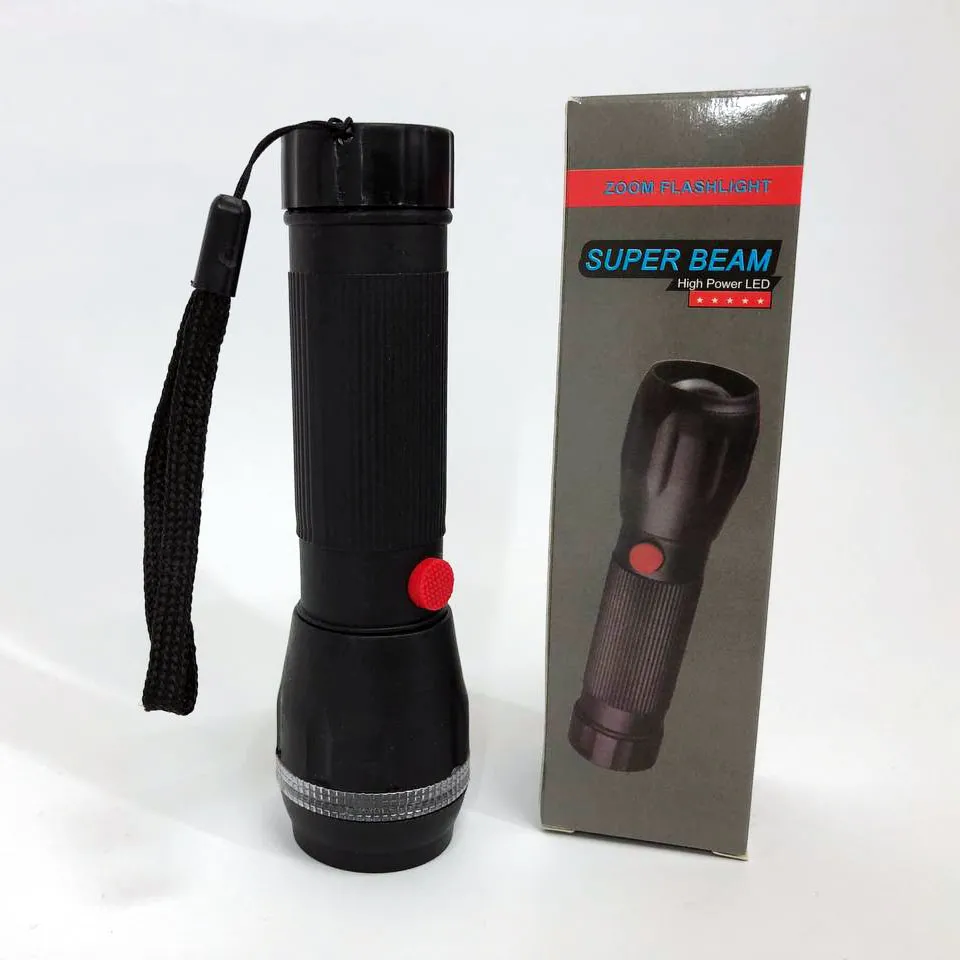 Кишеньковий LED ліхтарик Police з лінзою та Zoom на батарейках 3хААА