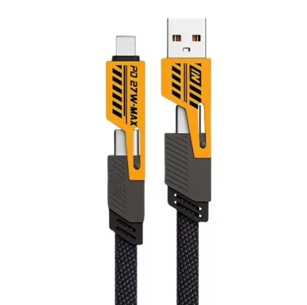 Кабель 4-в-1 65W + 27W (USB + Type-C + Lightning) — фото 2
