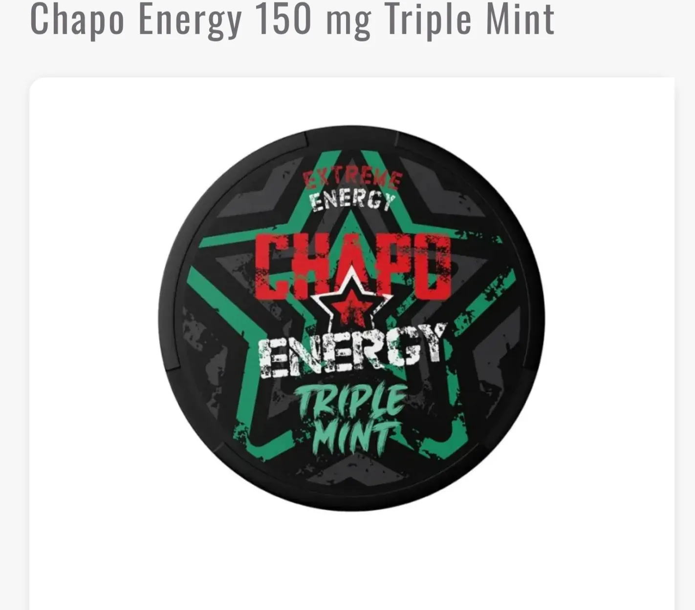 Снюс Chapo 150mg крепкий