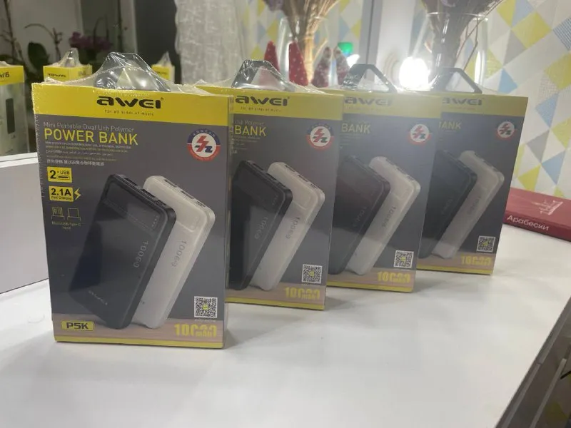 Power Bank Awei P5K 10000mAh 2.1A Black/White