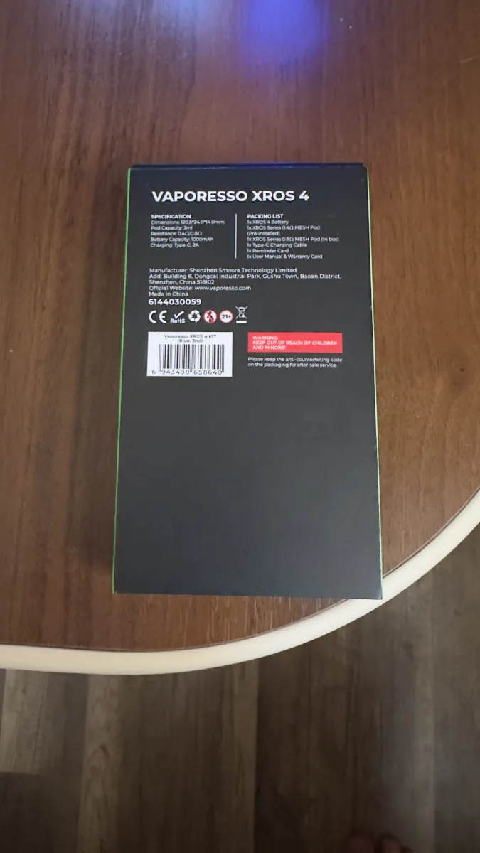 POD-система Vaporesso XROS 4 — фото 3