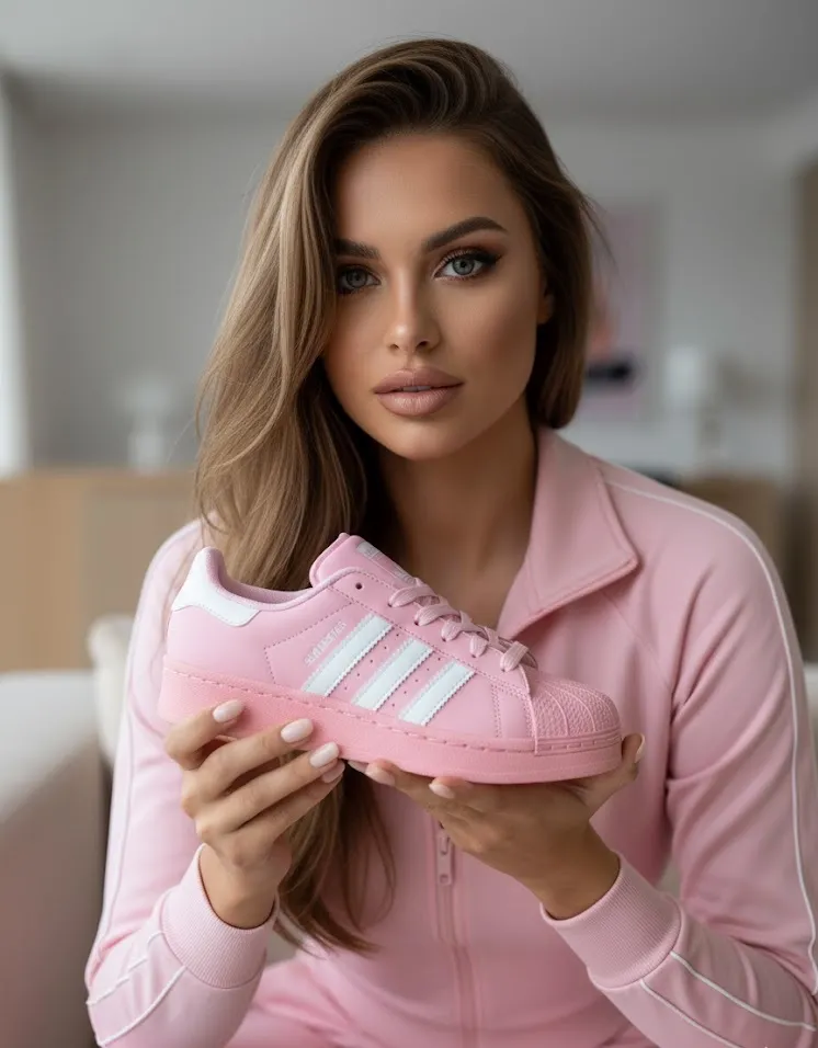 Adidas Superstar white pink