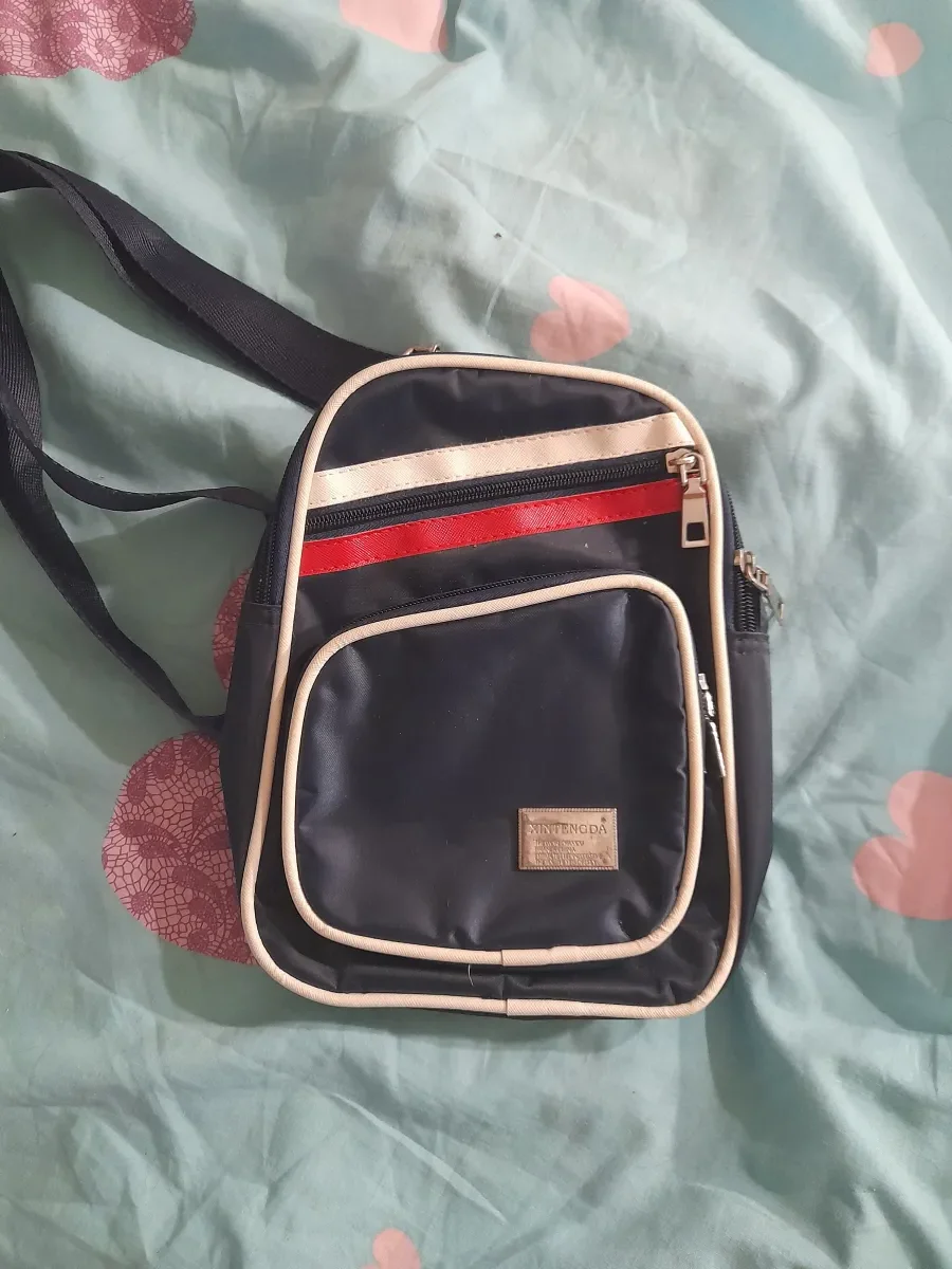 Сумка-барсетка унісекс темно-синя у смужки