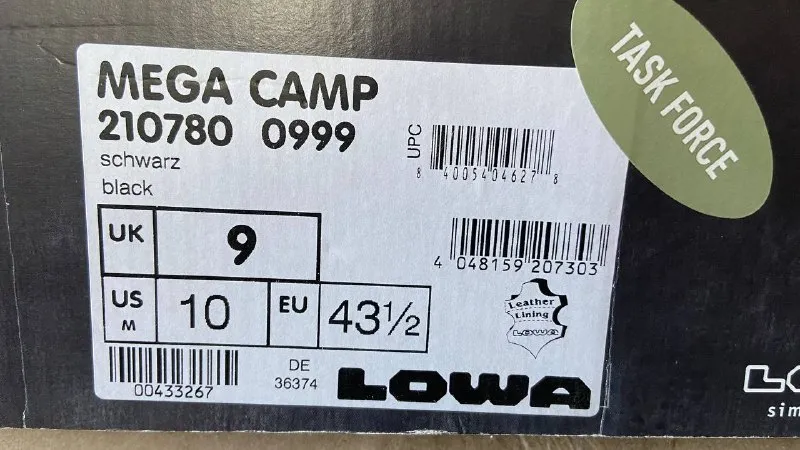 Черевики Lowa Mega Camp Black шкіряні 43 розмір — фото 5