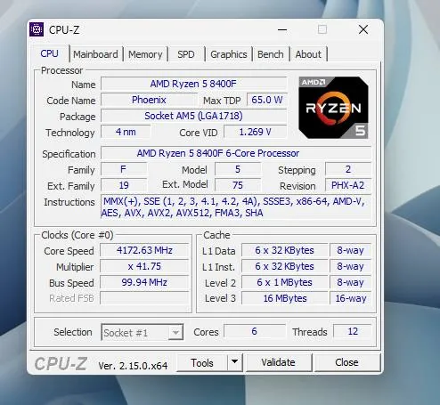 Процесор AMD Ryzen 5 8400F 4.2 GHz 6-Core Socket AM5 — фото 3