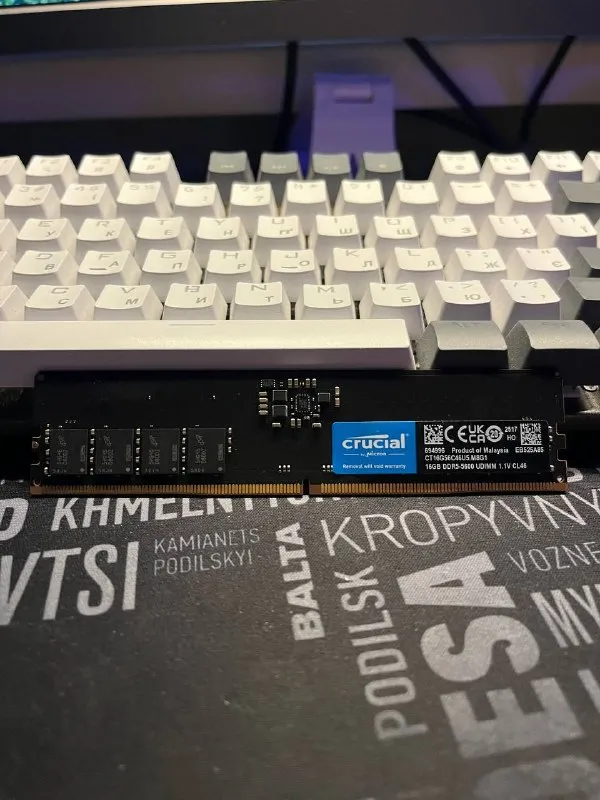 Оперативна пам'ять Crucial 16GB DDR5 5600MHz (CT16G56C46U5) — фото 2