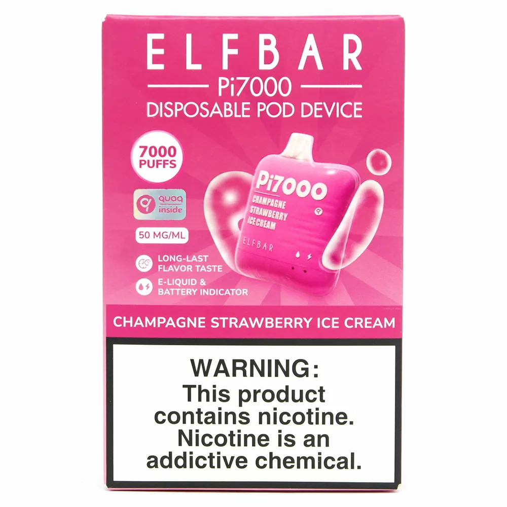 Elfbar Pi 7000 Полуничне шампанське морозиво