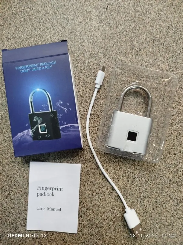 Розумний сенсорний замок Fingerprint Padlock USB Metal
