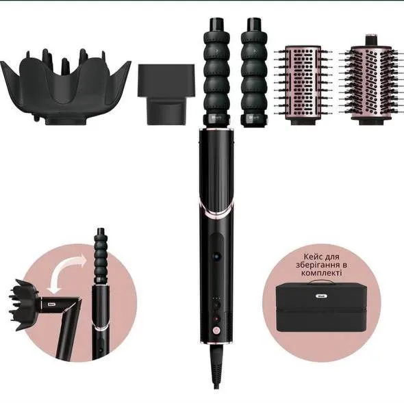 Мультистайлер та фен Shark Flexstyle 5 в 1 Black