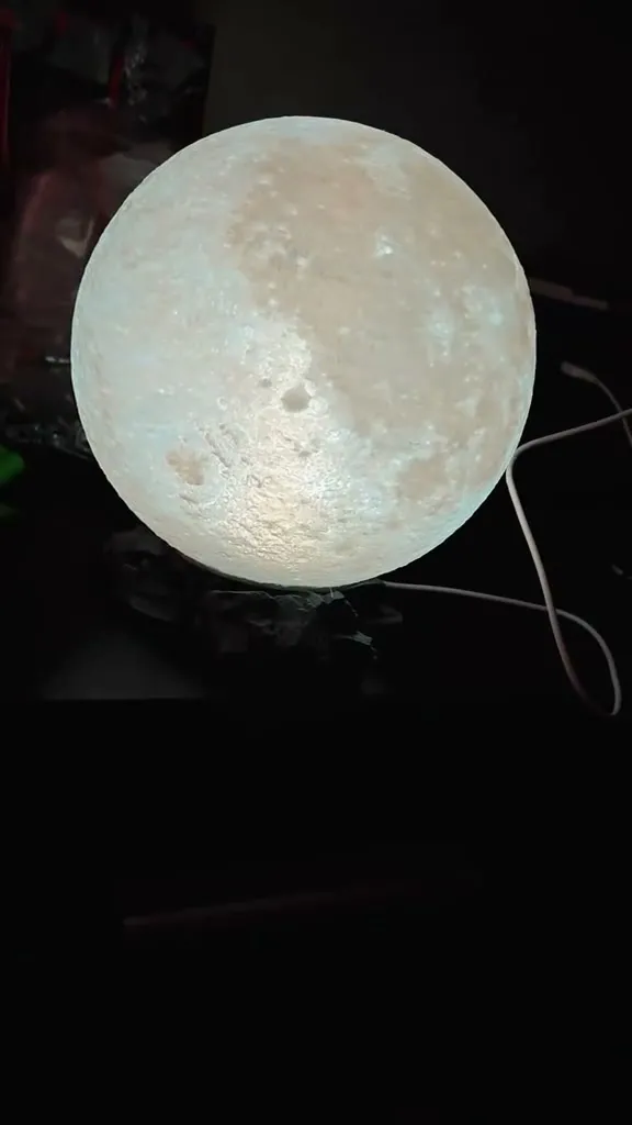Нічник 3D Moon Lamp 18 см USB на підставці