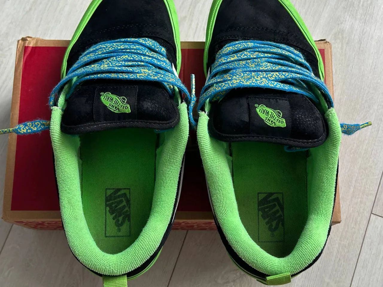 Кети Vans Knu-Skool Black Green чорні з зеленим — фото 2