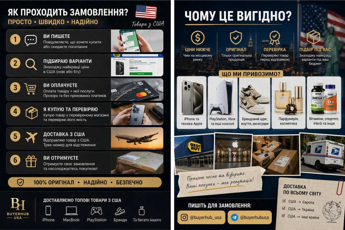 Викуп та доставка товарів з США 🇺🇸 (iPhone, PlayStation, бренди) — фото 2