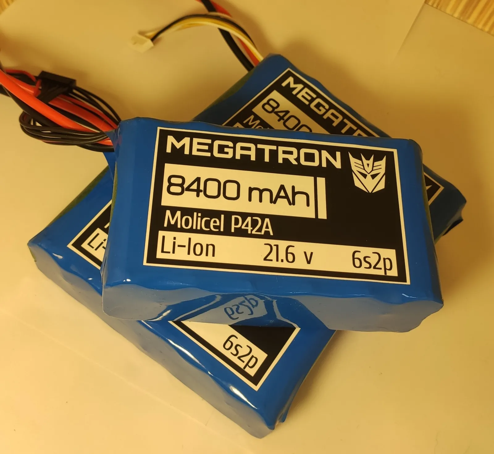 Нові батареї 6s2p, 8400mAh, Molicel P42a, 90 A, 21.6v