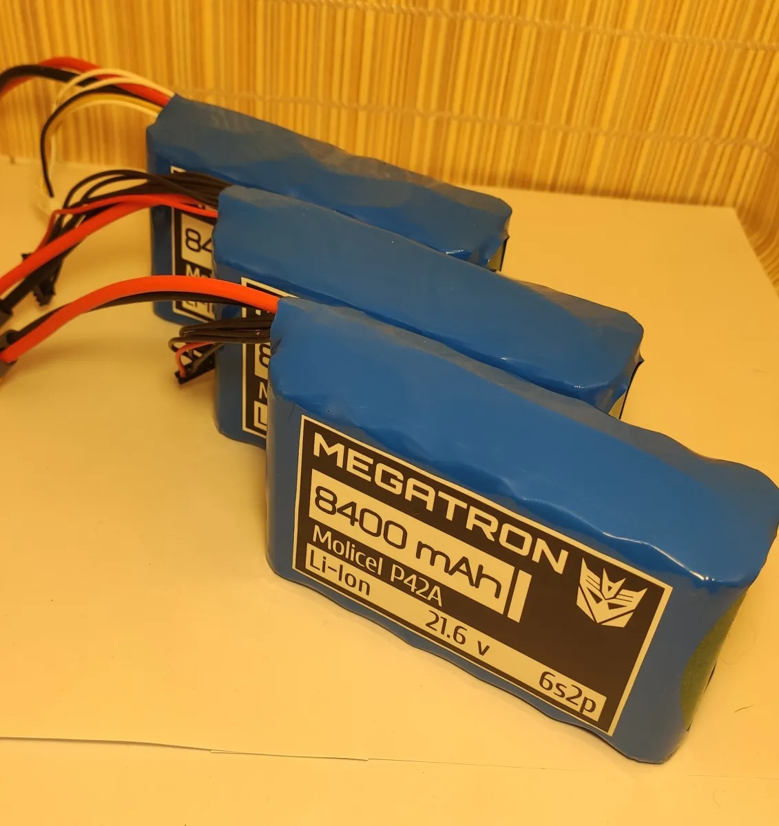 Нові батареї 6s2p, 8400mAh, Molicel P42a, 90 A, 21.6v — фото 2