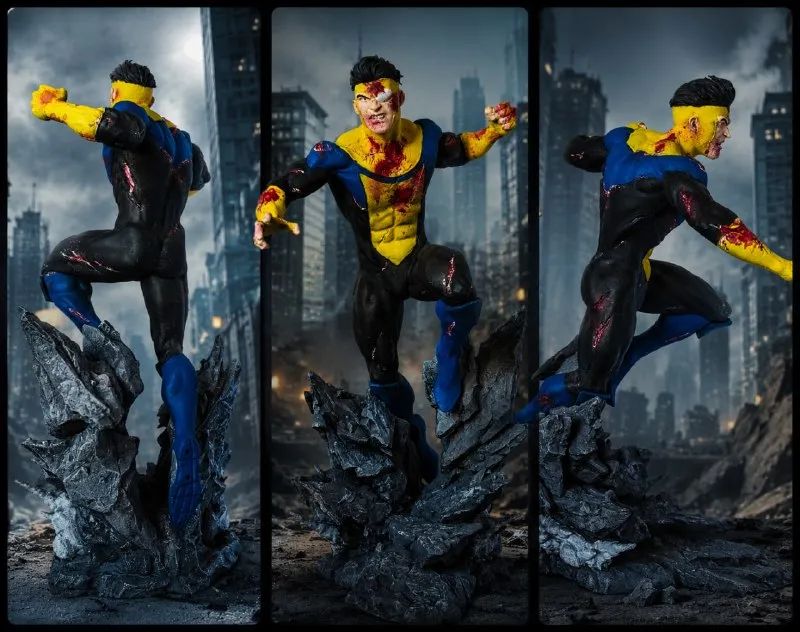Колекційна статуетка Invincible Mark Grayson vs Conquest 32см Premium Resin