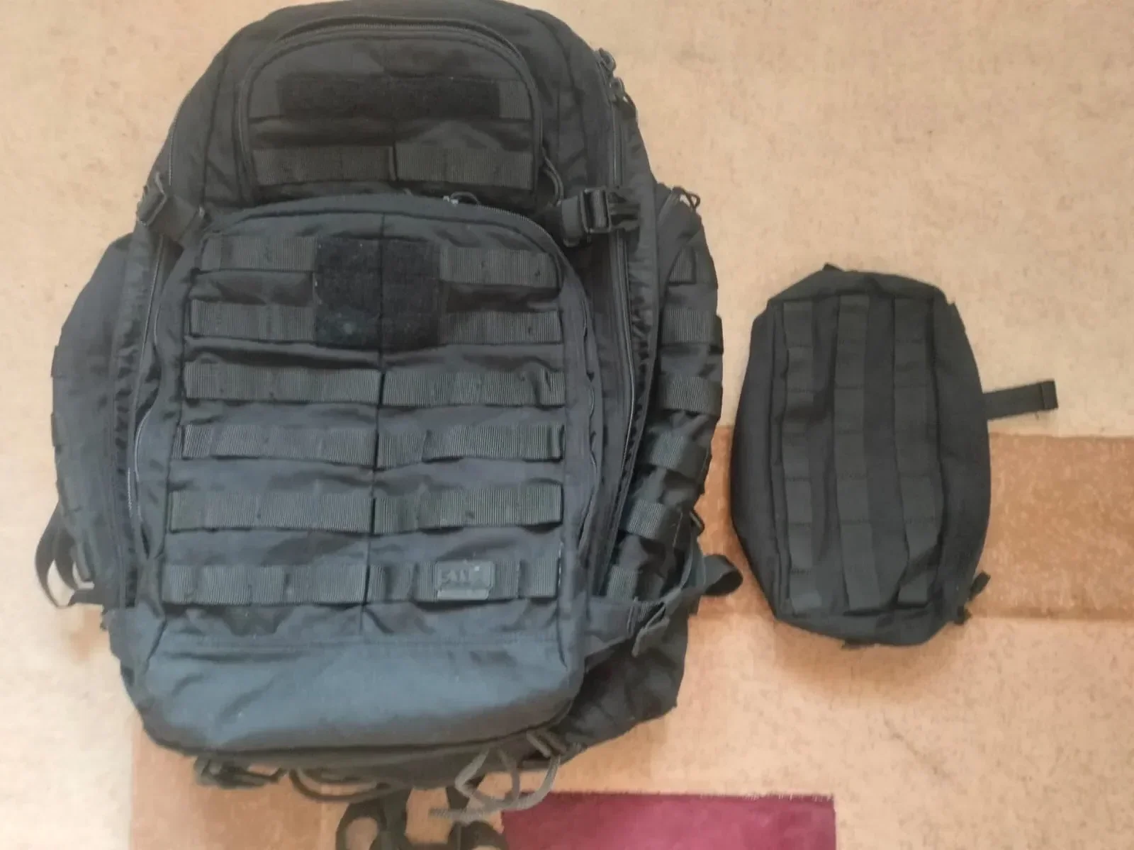Рюкзак тактичний 5.11 RUSH72 2.0 Backpack Black + додаткова сумка 5.11